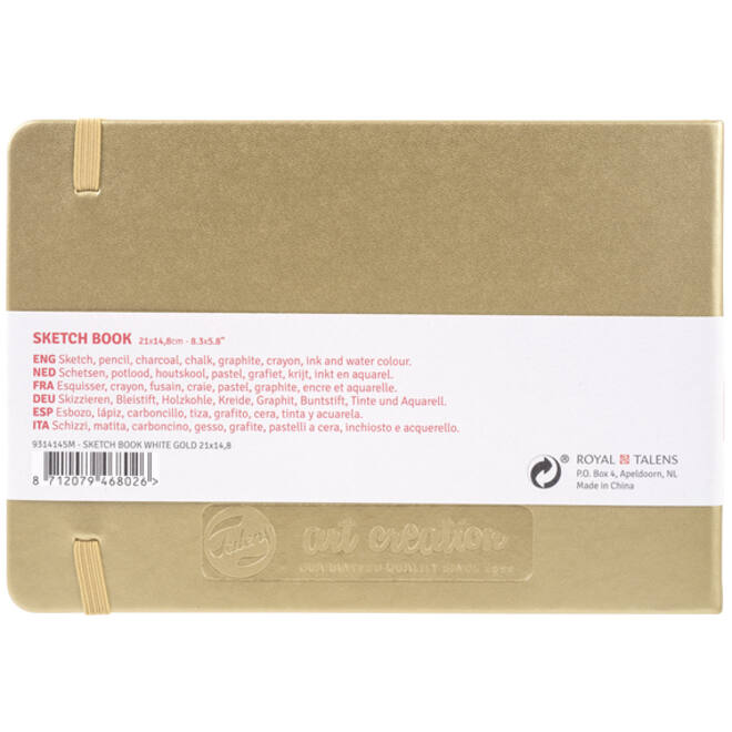 Schetsboek Talens Art Creation goudgeel 21x15cm 140gr 80vel