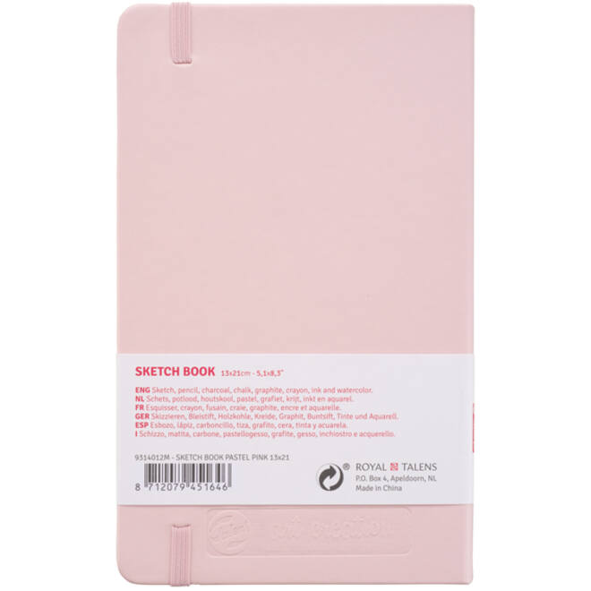 Schetsboek Talens Art Creation roze 13x21cm 140gr 80vel