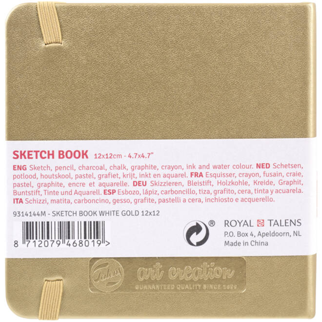 Schetsboek Talens Art Creation goudgeel 12x12cm 140gr 80vel