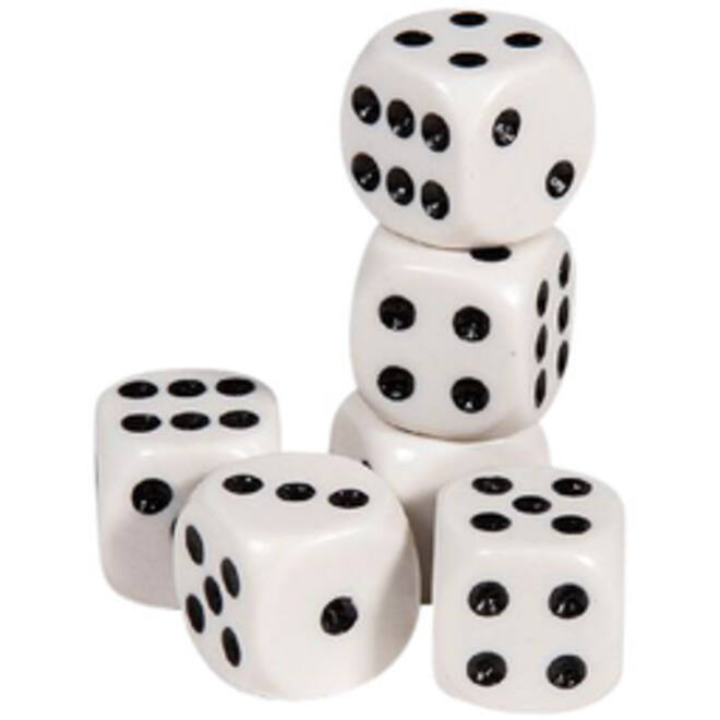 Dobbelstenen Clown Games blister à 6 stuks