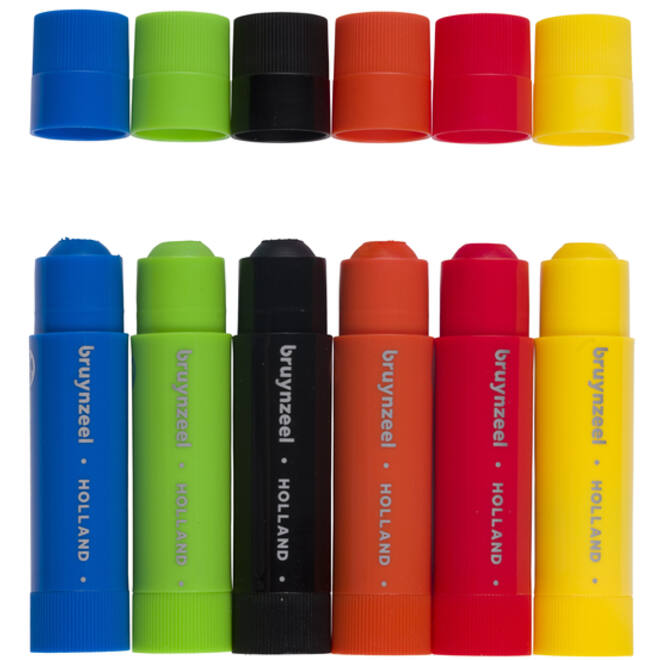 Plakkaatverf sticks Bruynzeel Basic 6 kleuren