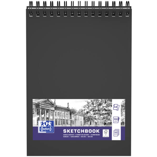 Schetsboek Oxford A4 50 vel 100 gram spiraal
