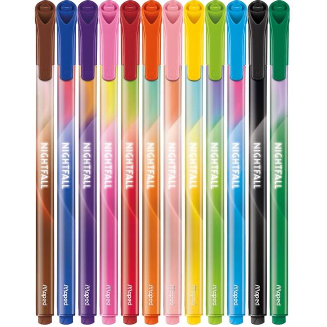 Viltstift Maped Nightfall set á 12 kleuren