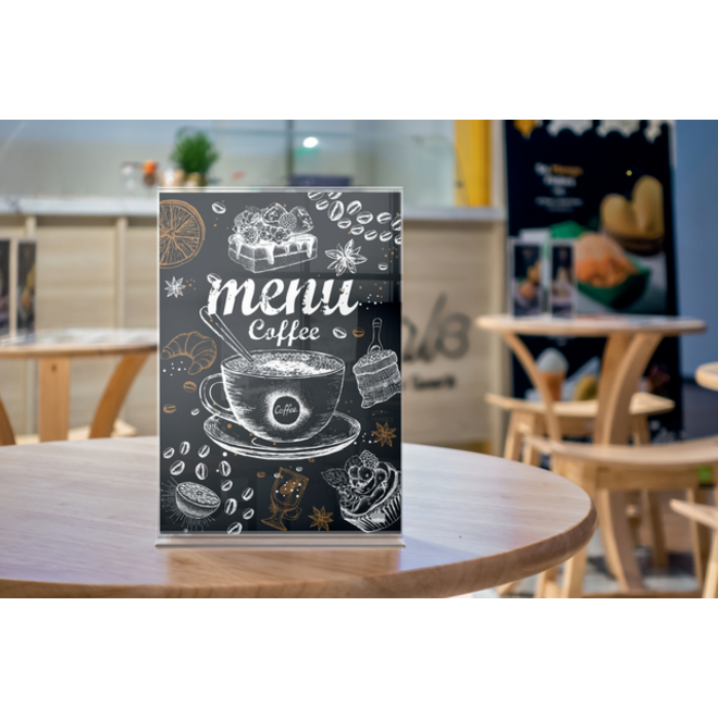 Infobord Nobo Premium Plus A4 acryl vrijstaand