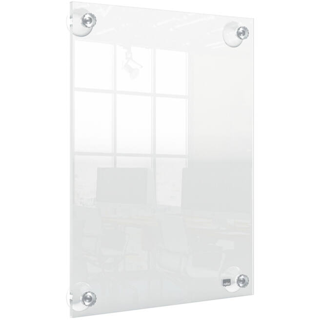 Infobord Nobo Premium Plus A4 acryl wand verplaatsbaar