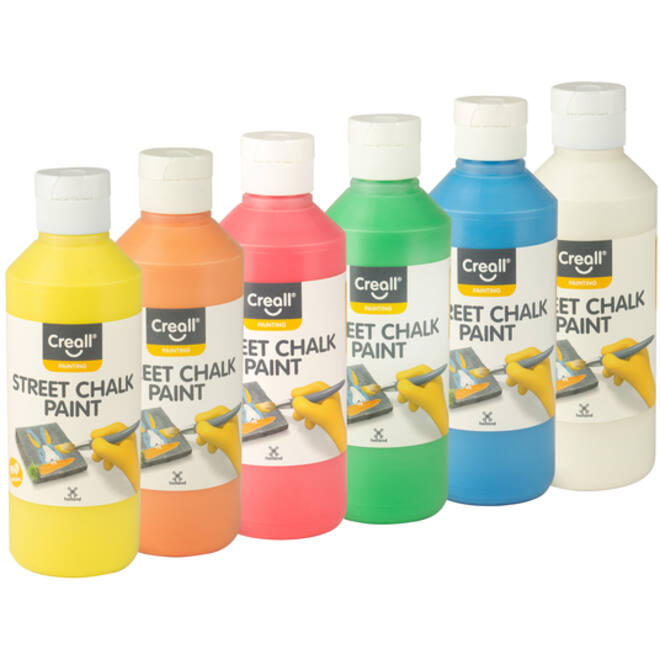 Stoepkrijtverf Creall Chalk Paint 6 kleuren à 250ml