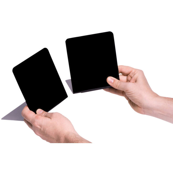 Boekensteun MAUL staal magnetisch 14x12x14cm set 2 zwart