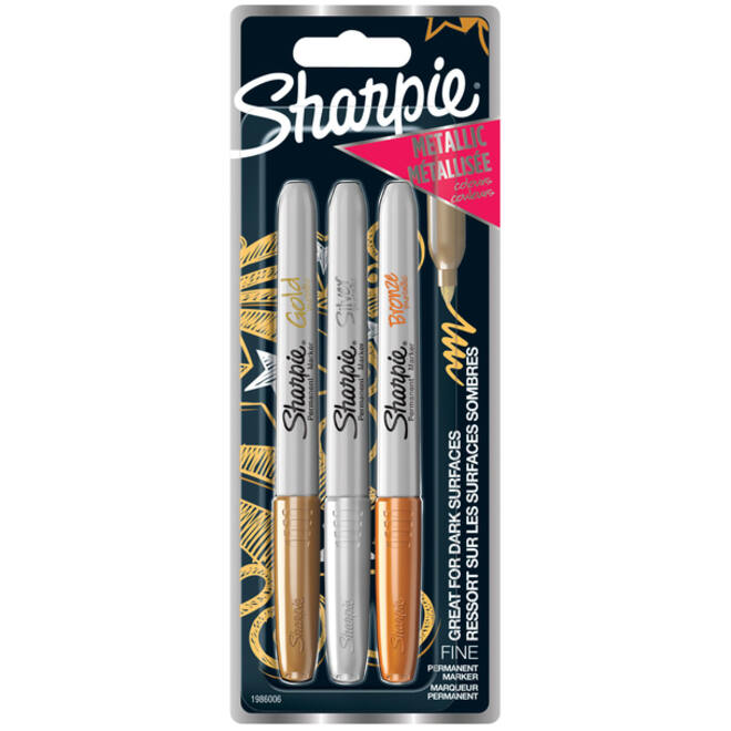 Viltstift Sharpie en Paper Mate Flair metallic assorti