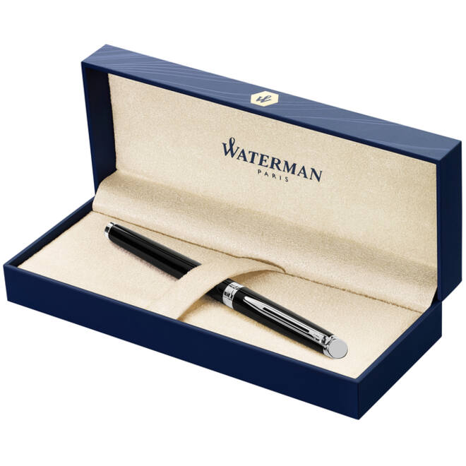 Rollerpen Waterman Hémisphère black lacquer CT fijn