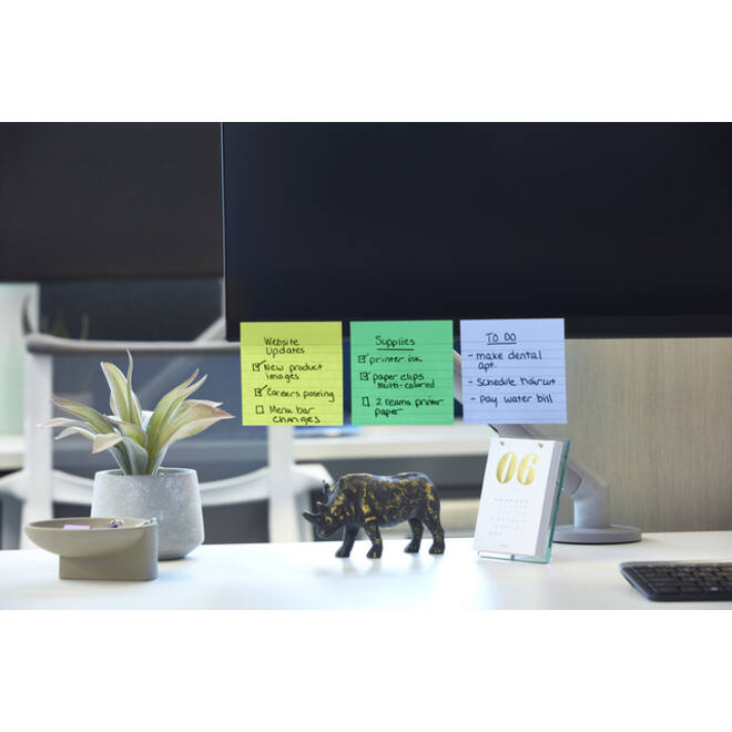 Memoblok Post-it 675-6 Super Sticky 101x101mm Oasis