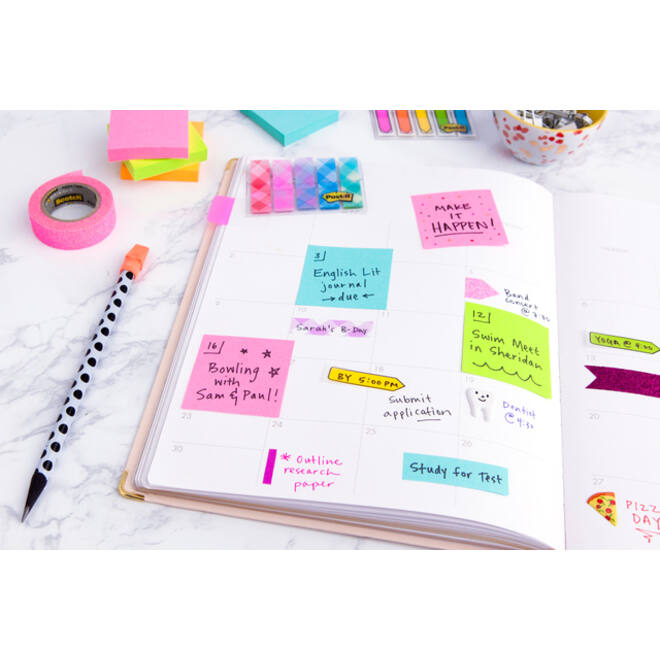 Memoblok Post-it 655 76x127mm gelijnd roze