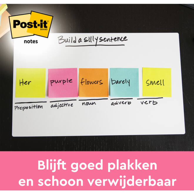 Memoblok Post-it 654 76x76mm roze