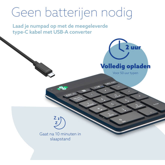 Toetsenbord R-Go Ergonomisch Numpad Break Wireless
