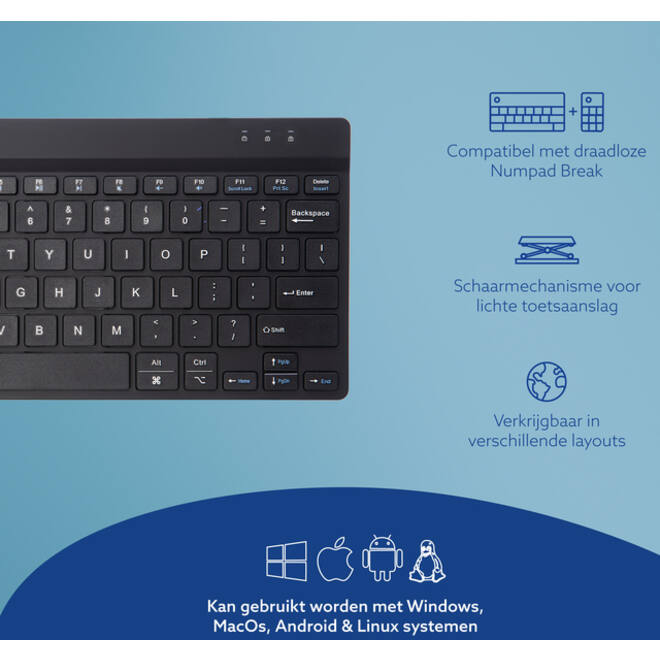 Toetsenbord R-Go Ergonomisch Compact Break QWERTY