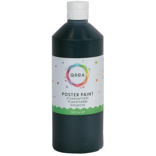 Plakkaatverf Qrea zwart 500ml