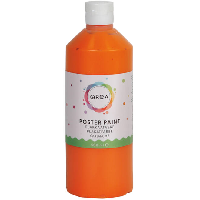 Plakkaatverf Qrea oranje 500ml