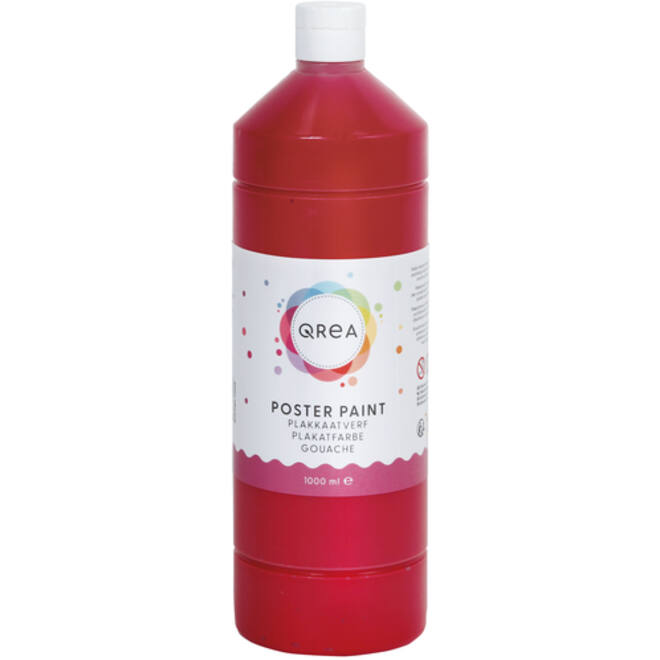 Plakkaatverf Qrea rood 1000ml