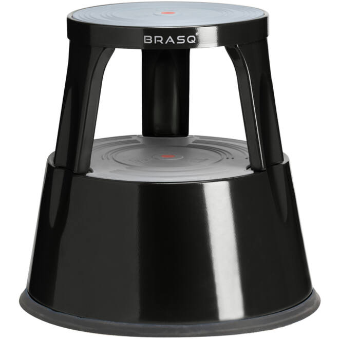 Opstapkruk BRASQ 42cm metaal zwart