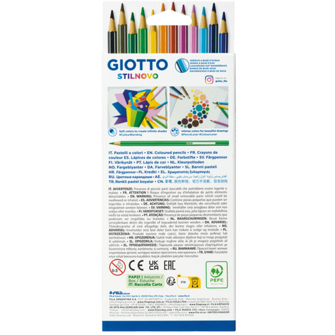 Potlood Giotto Stilnovo assorti 12 stuks