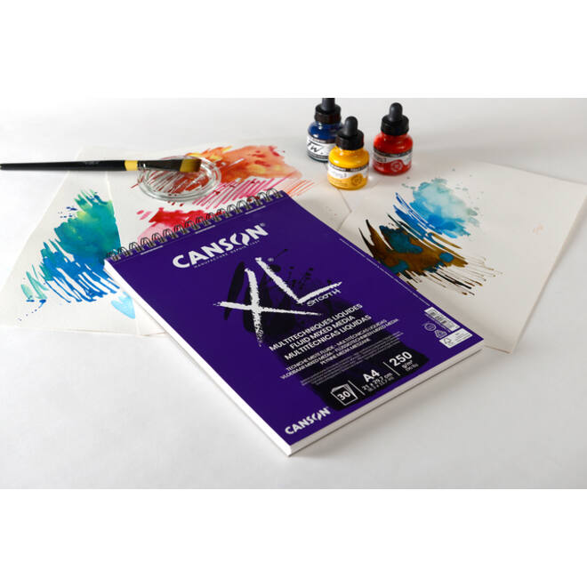 Tekenblok Canson XL Fluid Mixed Media A3 30vel 250gr