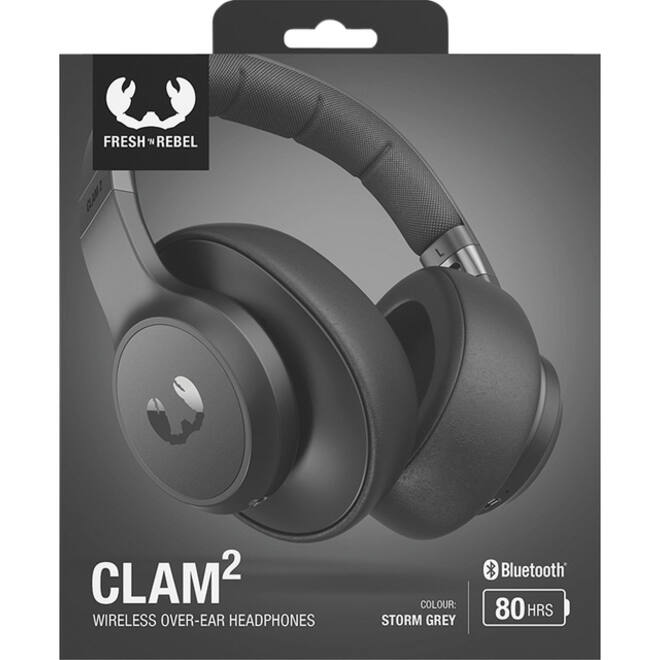 Clam 2-Wireless over-ear headphones FnR-Storm Grey