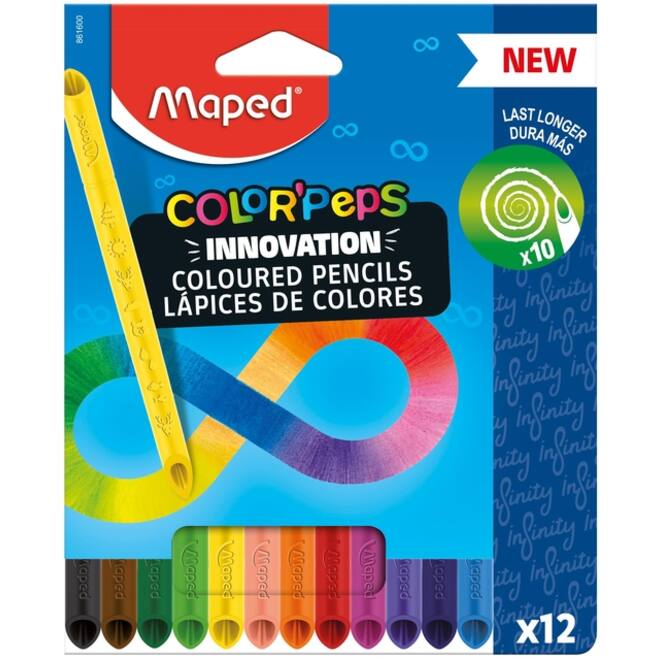 Kleurpotlood Maped Color'Peps Infinity doos à 12 kleuren