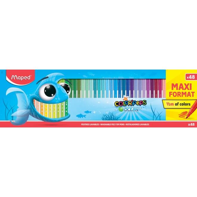 Kleurstift Maped Color'Peps Ocean doos à 48 kleuren
