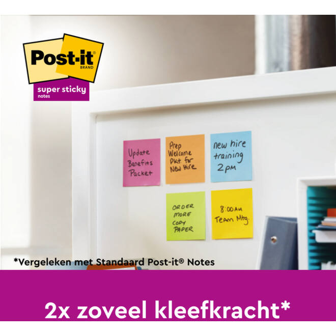 Memoblok Post-it 654 RSS12COL 76x76mm recycled colour notes pastel