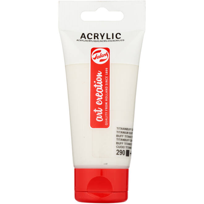 Acrylverf Talens Art Creation 290 titaanbuff donker tube à 75ml