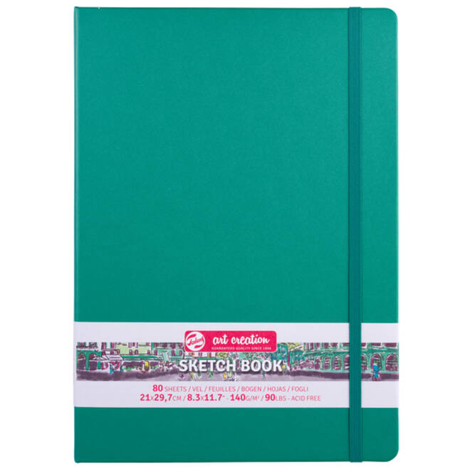 Schetsboek Talens Art Creation woudgroen 21x29,7cm 140gr 80vel