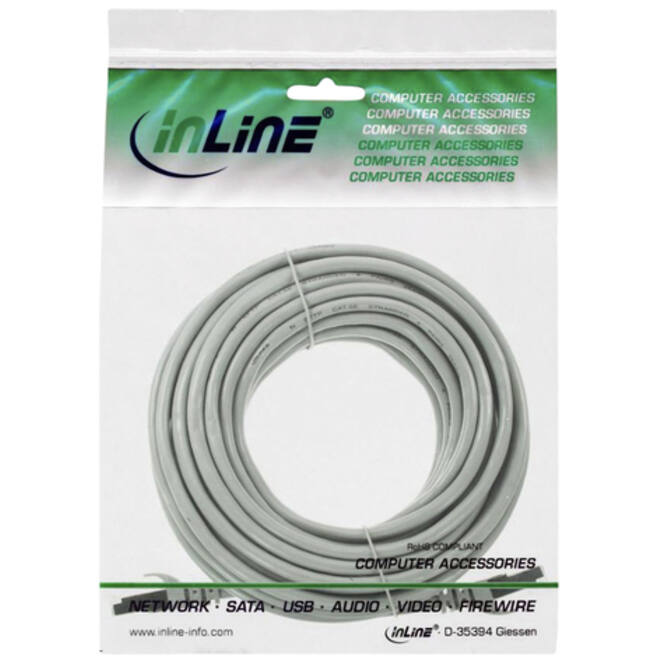 Kabel InLine Cat.5e U UTP 10 meter grijs