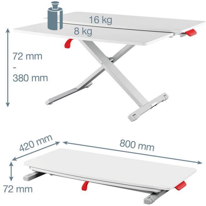 Zit-sta bureau Leitz Ergo Cosy met schuiflade