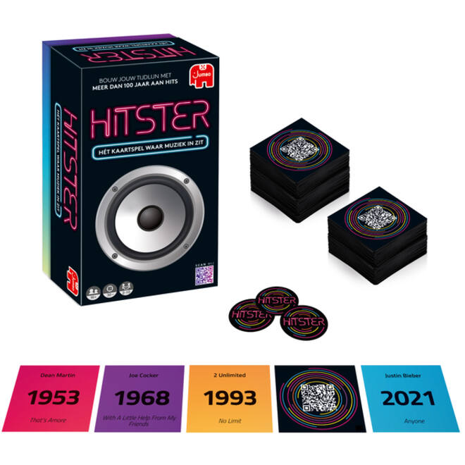 Kaartspel Hitster 16+ waar muziek in zit