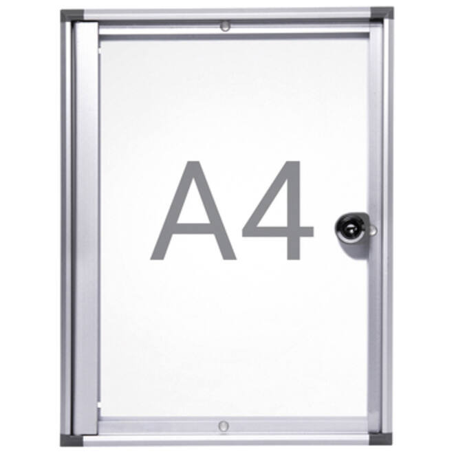 Binnenvitrine wand MAULextraslim whiteboard 1xA4 met slot