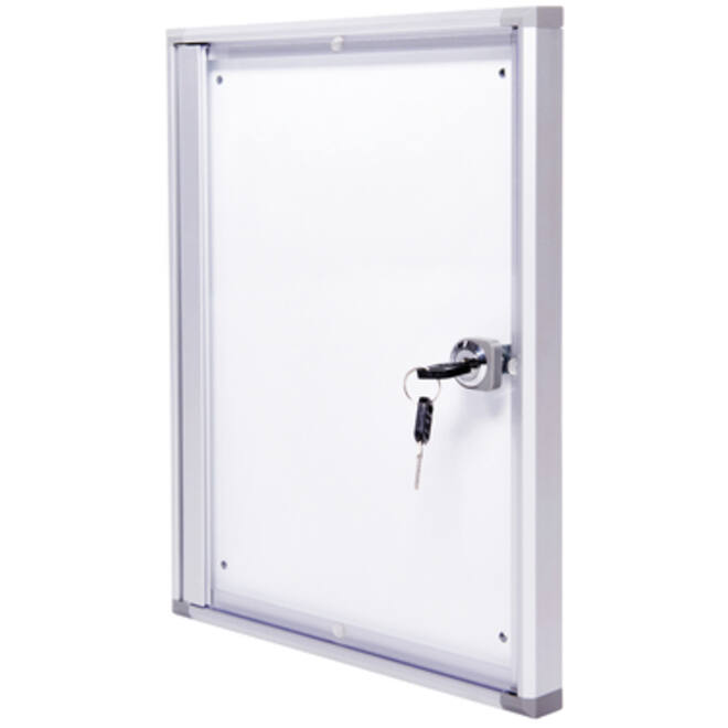 Binnenvitrine wand MAULextraslim whiteboard 1xA4 met slot