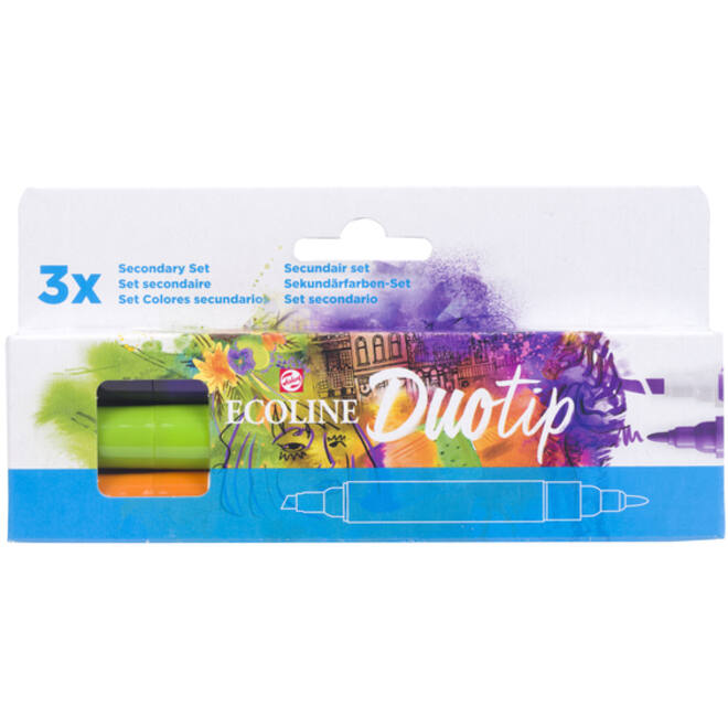 Ecoline Duotip marker secundair set 3 kleuren
