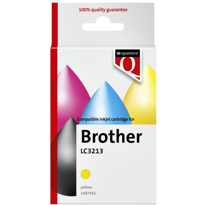 Inktcartridge Quantore alternatief tbv Brother LC3213 geel