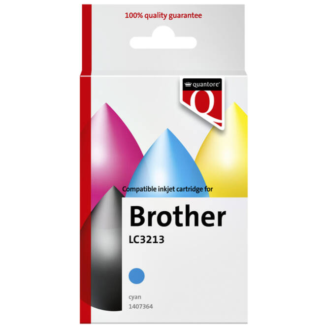 Inktcartridge Quantore alternatief tbv Brother LC3213 blauw