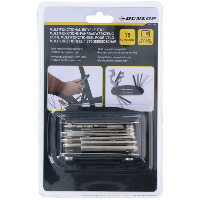 Fietsgereedschap Dunlop met 15 functies