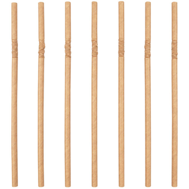 Drinkrietje IEZZY karton buigbaar 6x240mm 100% fair 200 st bruin