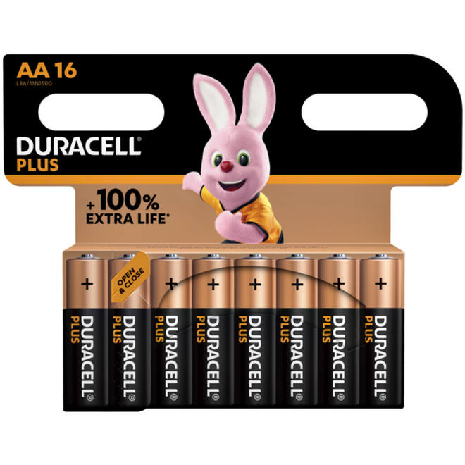 Batterij Duracell Plus 16xAA