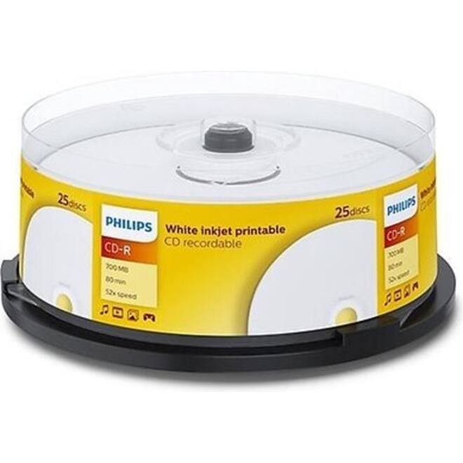 CD-R Philips 80Min 700MB 52x IW SP (25)