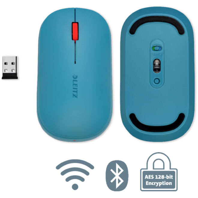 Muis Leitz draadloos Cosy blauw
