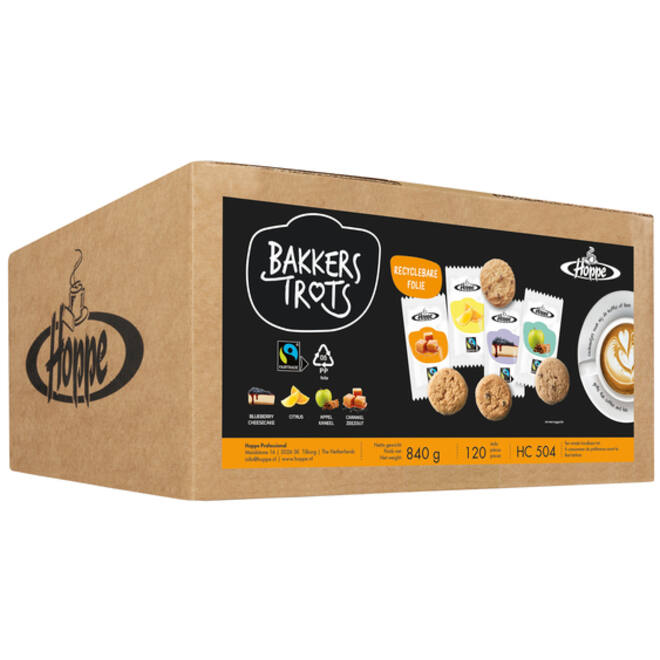 Koekjes Hoppe Bakkers Trots fairtrade koekjesmix 120 stuks