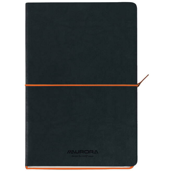 Notitieboek Aurora Tesoro A5 192blz lijn 80gr oranje