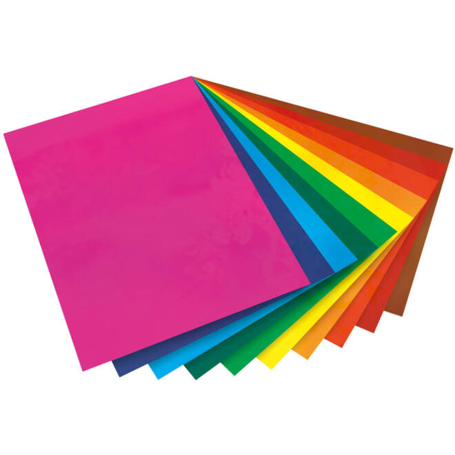 Raamfolie Folia 23x33cm 10 vel 10 kleuren