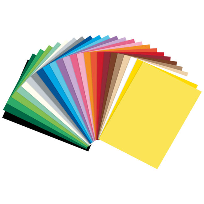 Knutselpapier Folia A4 100vel 25 kleuren