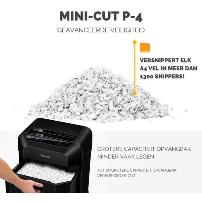 Papiervernietiger Fellowes Automax 80M snippers 4x12mm
