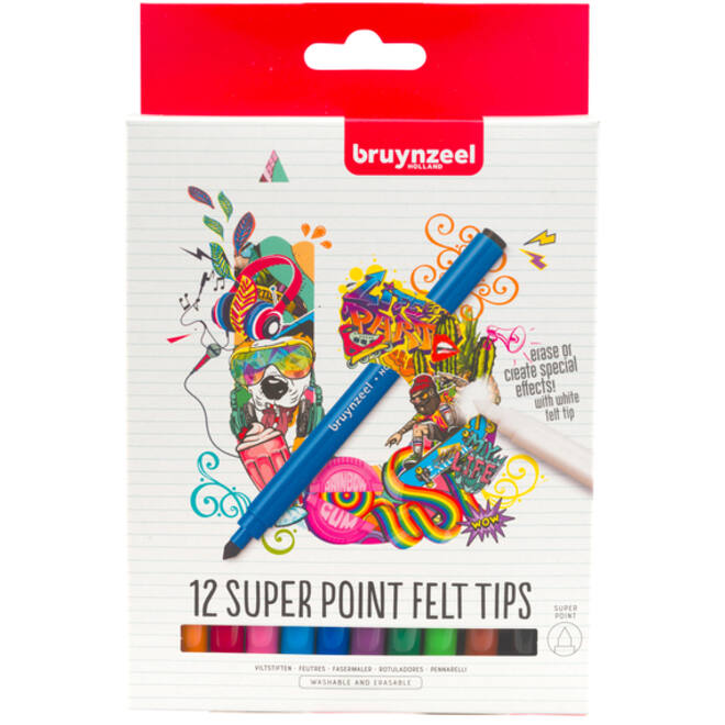 Kleurstift Bruynzeel Teens Superpoint set à 12 kleuren