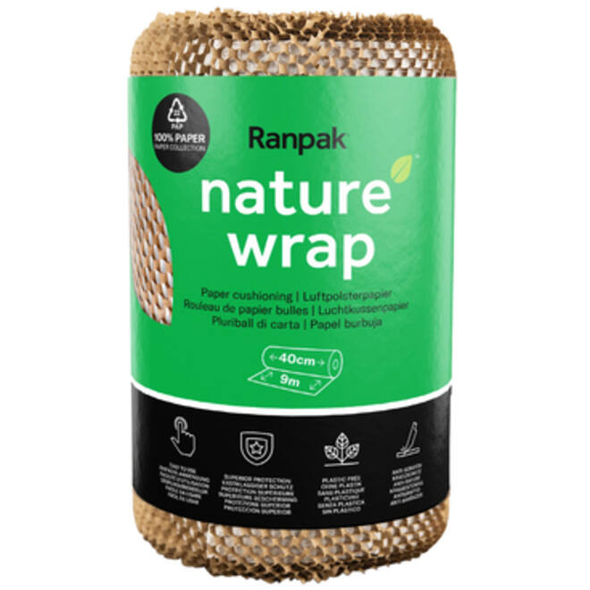 Inpakmateriaal Ranpak naturewrap luchtkussen 40cmx9m bruin